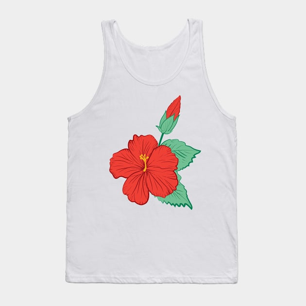 Hibiscus Tank Top by SWON Design